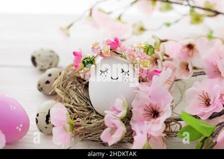 easter egg, painted, easter nest, easter eggs, painteds, easters Stock Photo