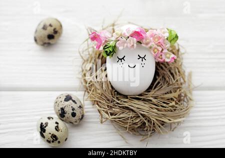 easter egg, easter nest, easter decoration, easter eggs, easters, easter decorations Stock Photo