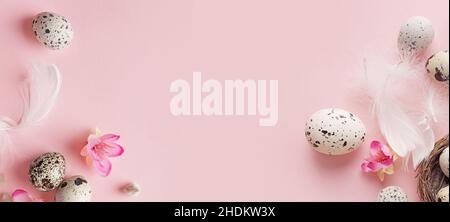 quail, bird feather, spring decoration, quails, bird feathers, spring decorations Stock Photo