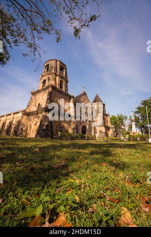 Miagao Church officially called Santo Tomás de Villanueva Parish Church is a baroque Spanish-era fortress, Roman Catholic. A UNESCO World Heritage. Stock Photo