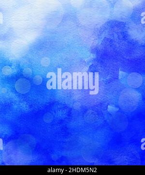 blue, watercolor painting, blotch, blues, blotchs Stock Photo