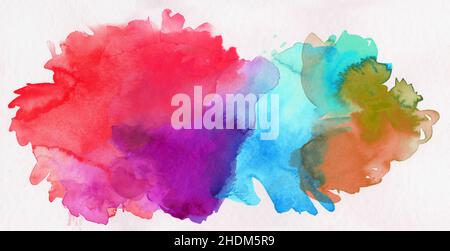 watercolor painting, painting, blob, drawing, blobs, paint splat Stock Photo