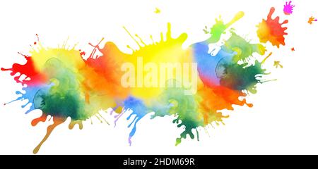 multi colored, blob, multi coloreds, blobs, paint splat Stock Photo