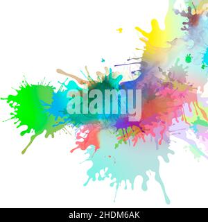 multi colored, paint splatter, multi coloreds, paint splatters Stock Photo