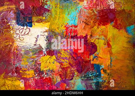 multi colored, painting, abstract, lacquered, multi coloreds, drawing, abstraction, abstracts, coating, lacquereds Stock Photo