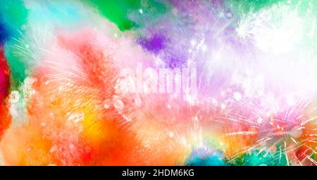 multi colored, explosion, multi coloreds, exploding, explosions Stock Photo