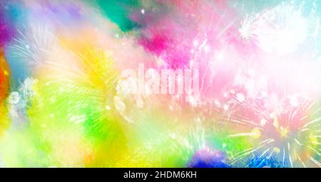 multi colored, explosion, multi coloreds, exploding, explosions Stock Photo