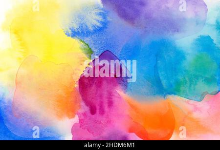 multi colored, watercolour paints, blob, multi coloreds, watercolour paint, blobs, paint splat Stock Photo