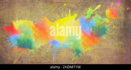 multi colored, watercolour paints, creativity, blob, multi coloreds, watercolour paint, creativities, blobs, paint splat Stock Photo