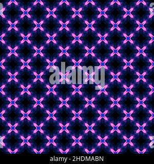Purple, pink, blue and black color seamless pattern texture and template. Multicolored. Colorful ornamental graphic design. Colored mosaic ornaments. Stock Vector