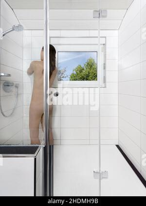 bathroom, showering, shower, bathrooms, showers Stock Photo