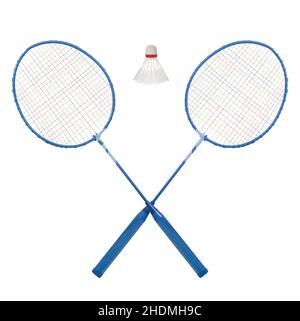 badminton, shuttlecock, rackets, badmintons, shuttlecocks, racket Stock Photo