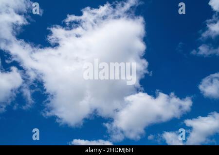 white cumulus clouds Stock Photo