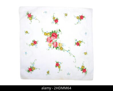 flower pattern, textile handkerchief, flower patterns, patterns, textile handkerchiefs Stock Photo