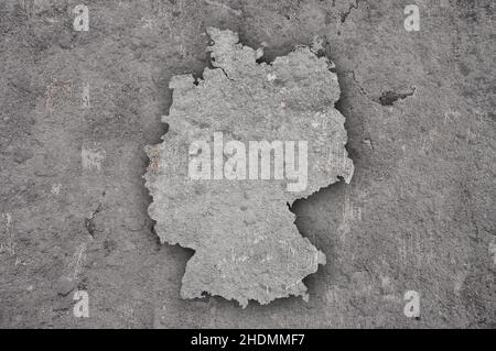 germany, concrete, outline, germanies, concretes, outlines Stock Photo