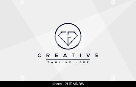 Modern unique creative alphabet letter F logo design, Minimalist F monogram FF initials based vector icon Stock Vector