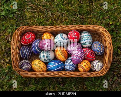 easter eggs, sorbian easter eggs, easter egg Stock Photo