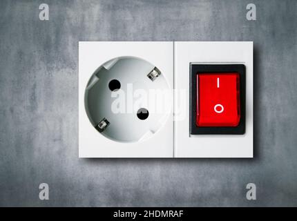 off, plug, a, offs, outlets, ones Stock Photo