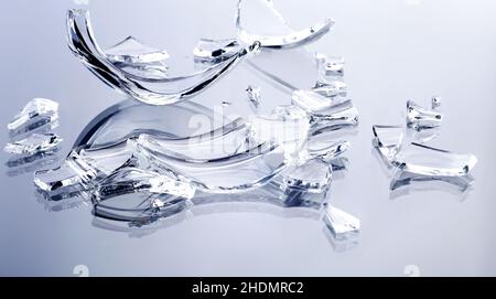 glass, broken, fracture, glass ware, shattered glass, brokens, fractures Stock Photo
