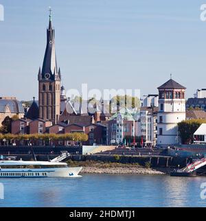 düsseldorf, rhine river, dusseldorfs, rhine, rhine rivers Stock Photo