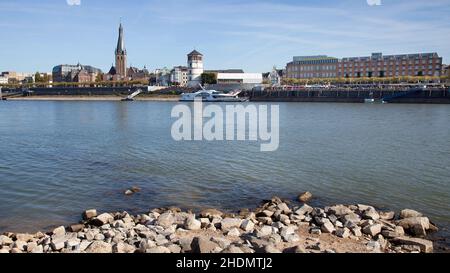 düsseldorf, rhine river, dusseldorfs, rhine, rhine rivers Stock Photo