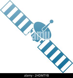 Satellite icon logo design template illustration vector Stock Vector