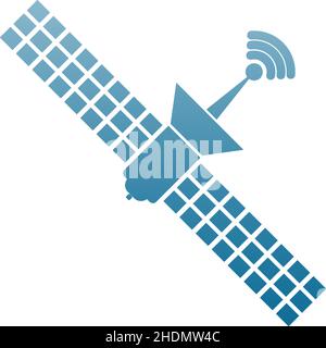 Satellite icon logo design template illustration vector Stock Vector