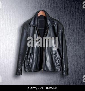 leather jacket, jacket, leather jackets Stock Photo