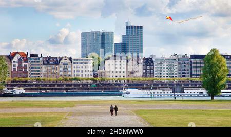 düsseldorf, rhine river, rhine, dusseldorfs, rhine rivers, rhines Stock Photo