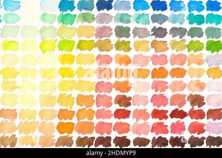 colour, blob, color chart, colours, blobs, paint splat, color charts Stock Photo