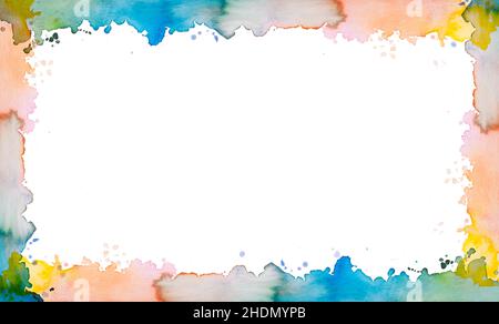 copy space, frame, watercolor painting, copyspace, frames Stock Photo
