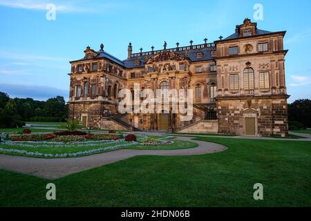 dresden, pleasure palace, palais im großen garten, dresdens, pleasure palaces Stock Photo