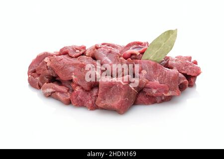 goulash, raw meat, meat pieces, goulashs, raw meats, meats Stock Photo