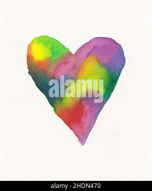 heart, watercolor, hearts, watercolors Stock Photo