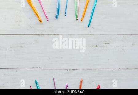 Knitting Needles and Crochet Hooks on Display in a Craft Store Stock Photo  - Alamy