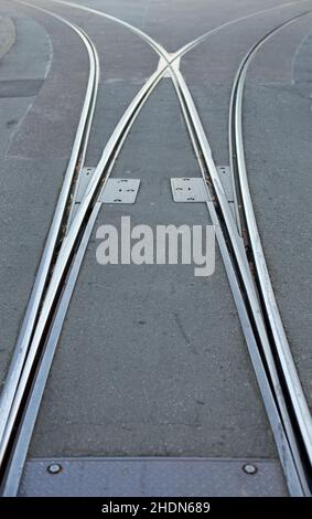 rails, decisions, railroad junction, rail, railroad junctions Stock Photo