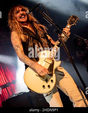 The Darkness (Justin Hawkins) live in concert at Birmingham O2 Academy Stock Photo
