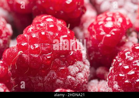 thawing, raspberries, sweetened, raspberry, sweeteneds Stock Photo