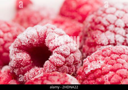 frozen, raspberry, frozens, raspberries Stock Photo