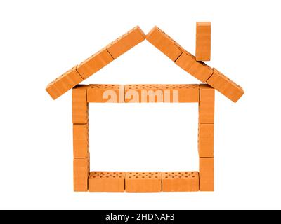 house, building activity, building construction, bricks, houses, building, constructing, building constructions, brick Stock Photo