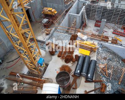 construction site, carcass, construction material, construction sites, site, sites, construction materials Stock Photo