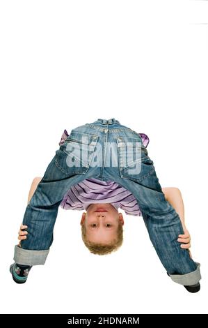 Children Straddle Rear view of children exercising in dance hall Stock Photo - Alamy