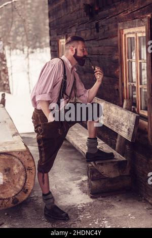 man, bavarian, lederhosen, guy, men, bavarians, lederhosens Stock Photo