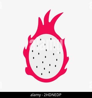 Simple vector illustration of a dragon fruit Stock Vector