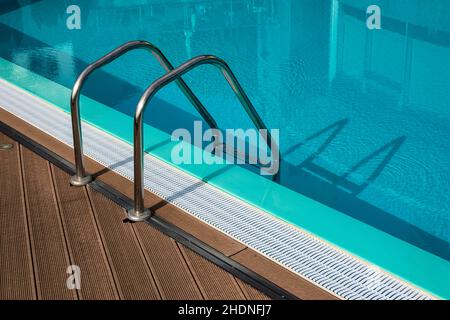 swimming pool, initial, pool ladder, pool, initials, pool ladders Stock ...