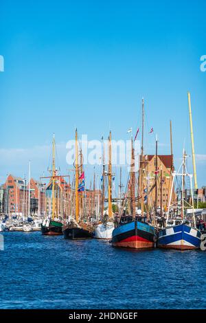 Hanse Sail, City Harbour, River Warnow, Rostock, Baltic Sea 