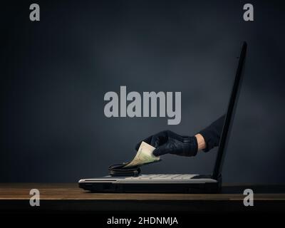 hacker, stealing, cyber crime, hackers Stock Photo