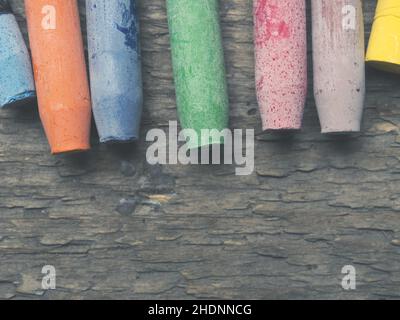 multi colored, crayon, multi coloreds, crayons Stock Photo