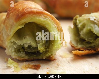 croissant, matcha, croissants Stock Photo