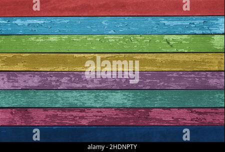 weathered, multi colored, wooden slats, weathereds, multi coloreds, wooden slat Stock Photo